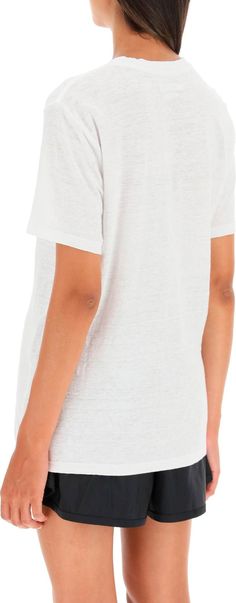 Elevate your casual wardrobe with this luxurious T-shirt crafted in pure linen jersey. The tonal flocked logo on the chest adds a touch of sophistication to the classic design, while the ribbed crew-neck and relaxed fit ensure all-day comfort and effortless style. Whether you're running errands or meeting friends for brunch, this T-shirt will keep you looking chic and feeling confident. Pair it with your favorite jeans or a skirt for a versatile, on-trend look that's perfect for any occasion. Em Etoile Isabel Marant, Tshirt Crafts, Latest Fashion Design, Heron Preston, Isabel Marant Etoile, Malene Birger, White Brand, Pure Linen, Primavera Estate