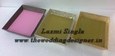 three different colors of powder in small trays on a white surface with the words, learn