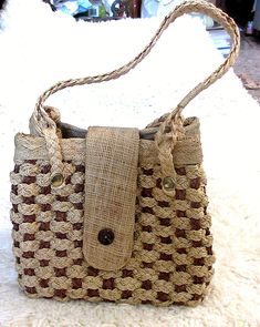 This is an original Woven Checkerboard Pattern Handbag Purse, with one zippered inner pocket. This item measures approximately 8" high (15" high from top of handle to bottom)  x 9" long x 5" across and is in Fine to Fine+ condition with no repairs and no obvious damage.  Please see the attached photo. This will be shipped securely wrapped. Payment should be received within 5 days. Shipping $16.00 in U.S.., , actual postage outside U.S.. Combine shipping on multiple auctions.  Please look at my other auctions. Thanks Retro Rectangular Hobo Bag With Large Capacity, Retro Large Capacity Rectangular Hobo Bag, Retro Tote Box Bag For Everyday Use, Retro Brown Rectangular Hobo Bag, Natural Color Bucket Shoulder Bag For On-the-go, Eco-friendly Shoulder Bag For On-the-go, Natural Bucket Shoulder Bag For On-the-go, Eco-friendly Handheld Satchel For Daily Use, Retro Rectangular Hobo Bag With Removable Pouch