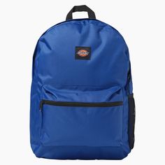 Carry all your books and school essentials with our Essential backpack. The bag features a large main compartment with internal laptop sleeve and a front zip pocket. Its fully padded back panel ensures all-day comfort. Blue Standard Backpack For School, Dickies Backpack, Blue Functional Backpack, Blue Standard Backpack, Blue Streetwear Standard Backpack, Luggage Backpack, Blue Backpack, Plain Tshirt, School Essentials