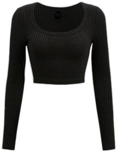 Yoga Fashion, Crop Tee, Square Neck, Grey And White, Rib Knit, Collar Styles, Knitted Fabric, Top Styles, Scoop Neck