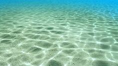 the water is very clear and blue with some small bubbles on it's surface