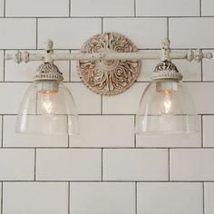 Paris Market Vanity Light - 2 Light - Shades of Light French Country Bathroom Lighting, Country Bathroom Vanities, Vintage Bathroom Lighting, French Country Lighting, Paris Market, French Country Bathroom, Paris Markets, Apartment Decorating On A Budget, Country Bathroom