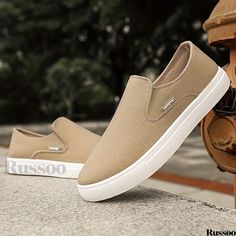 Russoo - Stylish Mens Canvas Skate Shoes: Casual Fashion Footwear for Walking and Sneakers Puffer Trench Coat, Cotton Loungewear, Joggers Shoes, Cute Canvas, Loafer Sneakers, Leather Shorts, Womens Sandals Flat, Slipper Boots, Suede Jacket