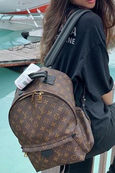 Luxury Backpack For School, Luxury School Bag, Louis Vuitton Bookbag, Expensive Backpacks, Mochila Louis Vuitton, Bookbag Purse, Learning Crochet, Lv Backpack