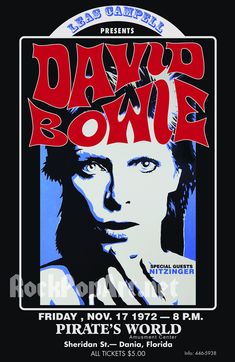 a concert poster for david bomb, featuring an image of a man's face