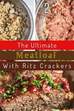 the ultimate meatloaf with ritzy crackers is ready to be eaten