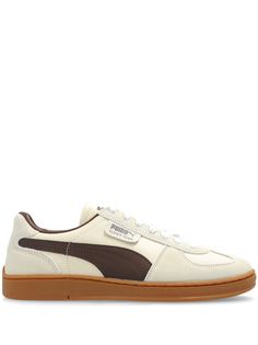 cream white/brown leather/suede front lace-up fastening branded heel counter Formstrip logo logo tag logo patch at the tongue round toe rubber sole Fc St Pauli, St Pauli, Balenciaga Track, Espresso Brown, Fast Forward, Puma X, Balenciaga Triple S, Derby Shoes, Athletic Sneakers