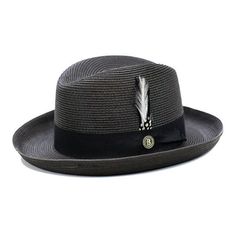 Escobar Shantung Straw Fedora by Bruno Capelo – DAPPERFAM Classic Gray Hats For Spring, Classic Gray Hat For Spring, Classic Gray Spring Hat, Elegant Adjustable Straw Hat With Flat Bill, Fitted Fedora For Formal Summer Occasions, Elegant Adjustable Flat Bill Straw Hat, Classic Black Fitted Panama Hat, Black Fitted Classic Panama Hat, Fitted Black Classic Panama Hat