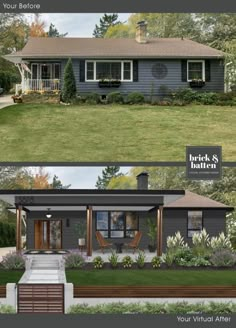 the before and after pictures of a house