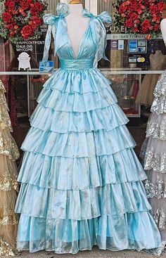 Tiered Ruffle Maxi Dress For Prom Season, Tiered Ruffle Maxi Dress For Prom, Tiered Evening Dress With Ruffled Skirt, Prom Dresses With Ruffles And Tiered Skirt, A-line Evening Dress With Ruffles For Prom Season, A-line Evening Dress With Ruffles For Prom, A-line Evening Dress With Ruffles For Gala, Elegant Prom Dress With Ruffles In Maxi Length, Elegant Maxi Length Prom Dress With Ruffles