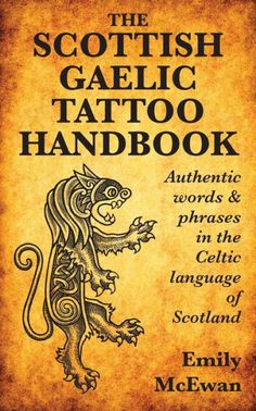 the scottish tattoo book with an image of a lion on it's back cover