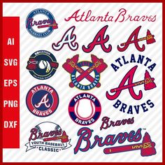 Atlanta Braves MLB SVG Cut Files Baseball Clipart Bundle Braves Svg, Atlanta Braves Logo, Braves Logo, Atlanta Braves Baseball, Game Outfit