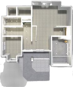 an overhead view of a floor plan for a house