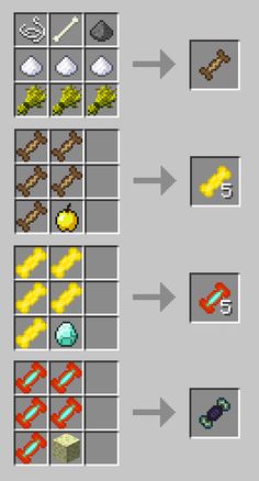 an image of some pixel style items in minecraft