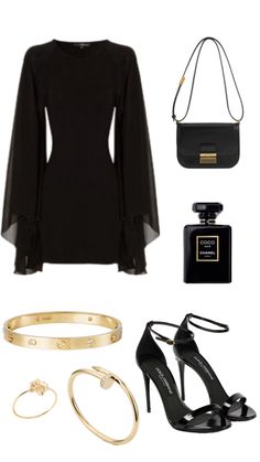 Black And Gold Outfit, Everyday Fashion Outfits, Classy Work Outfits, Looks Black, Fancy Outfits, Komplette Outfits, Mode Inspiration, Lookbook Outfits