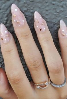 Star Nail Designs, 2023 Pink, Nails Silver, Gold Prom, Nails Gold, Gold Nail, Her Nails, Nails Square, Nails Blue