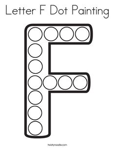 the letter f dot painting worksheet with dots on it to help kids learn how to