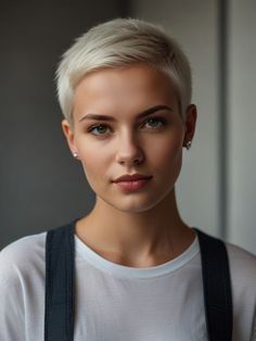 Super Short Haircuts, Chemo Hair, Chic Short Hair, Short Silver Hair, Short Hair Pixie Cuts, Gray Hair Cuts, Hair Color Light Brown, Edgy Short Hair, Haircuts For Curly Hair