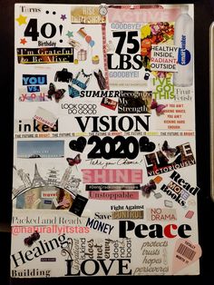 a poster with words and pictures on it