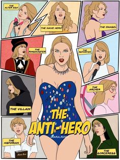 an image of a comic strip with the title'the anti - hero'written on it