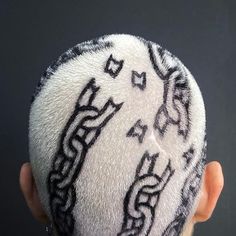 Blonde Buzzcut With Designs, Cool Shaved Head Designs, Shaved Head Designs For Men, Dyed Buzzcut Men, Boyfriend Hair