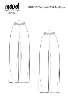 the misses wide leg pants sewing pattern