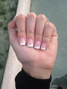 White Tip Acrylic Nails, Pink And White Nails, White Tip Nails, French Manicures, Acrylic Pink, Square Nail Designs, Short Square Nails, White Acrylic Nails, French Tip Acrylic Nails