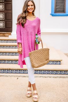 Casual Candy Pink Oversized Sweater - Light Spring Sweater – Shop the Mint Casual Chunky Knit Sweater For Loungewear, Trendy Oversized Knit Sweater Dress, Comfy Soft Knit Sweater For Spring, Chunky Knit Sweater For Loungewear In Spring, Knit Sweater Dress For Winter Day Out, Oversized Knitted Sweater For Day Out, Comfy Knit Sweater For Spring, Casual Fall Sweater Dress For Day Out, Casual Sweater Dress For Fall