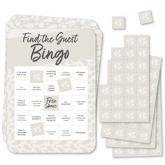 the find the guest bingo game with four squares