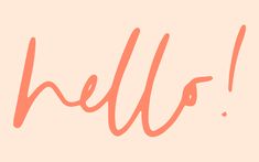 the word hello written in orange ink on a pink background with an arrow pointing to it