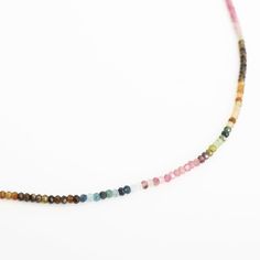 This gorgeous Tourmaline necklace in shimmering translucent multicolor shades of deep pink, steel blue, green, brown and rust is named after Jericho Poppler, who started surfing at age 12. Jericho is an active environmentalist, and she served a five-year term as a board member of the Surfrider Foundation during the 1980s. She created "Jericho's Kids for Clean Waves" in 1993, a surf contest for children under 16, that features environmental outreach and educational programs. Details: AAA 3mm faceted round watermelon tourmaline stones Length is 16", with 2" extension Clasp, closure and extension chain in your choice, Sterling Silver of 14kt Gold Fill Each stone has natural variations; colors may vary slightly Handcrafted in Los Angeles, California, USA Spiritual Multicolor Faceted Necklace, Multicolor Faceted Tourmaline Necklaces, Bohemian Multicolor Tourmaline Necklaces, Handmade Multicolor Tourmaline Necklaces, Earrings Quotes, Surfrider Foundation, Watermelon Tourmaline Necklace, Bracelet Quotes, Necklace Quotes