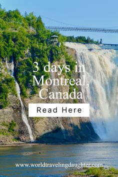 Image of Montmerency Waterfalls in Quebec City Montreal Canada In October, Montreal Itinerary 2 Days, Montreal In April, Montreal Must See, Mount Royal Park Montreal, Notre Dame Basilica, City Lights At Night, Mount Royal, Old Montreal