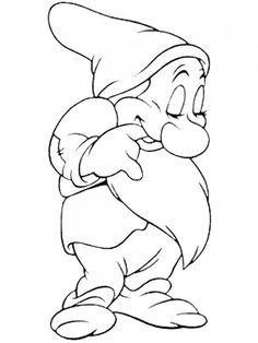 the smurch from snow white and his friends coloring pages for kids to print