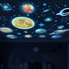 the glow in the dark space wall stickers are great for children's rooms