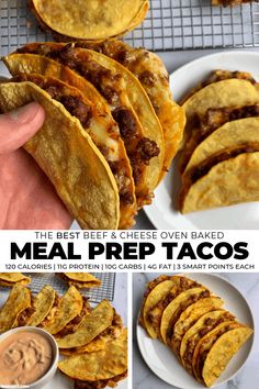 the best beef and cheese oven baked meal prep tacos