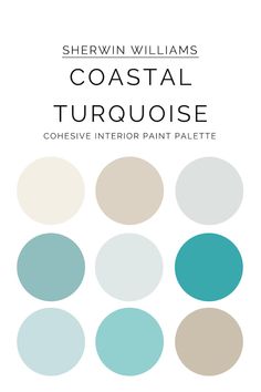 the cover of shewin williams's coastal turquise, which features different shades