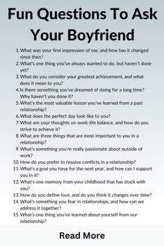 Looking to spark fun conversations with your boyfriend? 👫💬 Check out these 300 playful questions that will keep you both laughing and connected. From quirky to cute, these questions are perfect for date nights or casual chats. 😄❤️ Boost your relationship and discover new sides of each other!  #FunQuestions #RelationshipGoals #CoupleGoals How To Chat With Boyfriend, Chat Ideas With Boyfriend, What To Talk About With Your Boyfriend Call, Morning Conversation With Him, Conversations To Have With Boyfriend, Game With Boyfriend Ideas, Date Games For Couples, Questions To Get To Know Your Boyfriend, Conversation Topics With Boyfriend