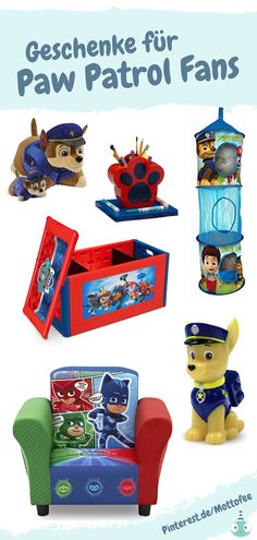 the paw patrol toys are on display for children to enjoy in their playrooms