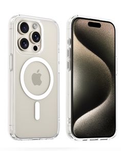 an iphone case with a camera lens attached to the front and back of its phone