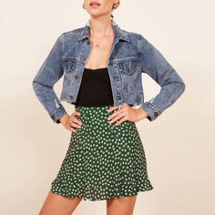 Vintage A Line Floral Prints Flounce Mini Skirt Polka Dot Tiered Skirt For Spring, Casual Mini Skirt For Spring, Spring Mini Skirt In Polka Dot, Retro Polka Dot Skirt For Spring, Non-stretch Ruffled Skirt For Spring, Casual Ruffled Polka Dot Skirt, Casual Polka Dot Ruffled Skirt, Trendy Polka Dot Skirt For Spring, Pleated Mini Skirts