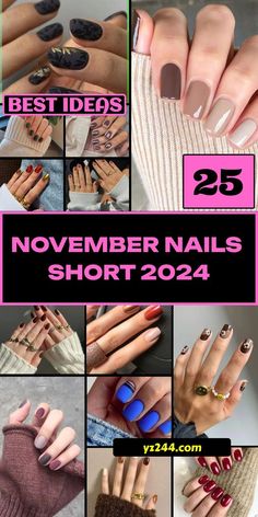 Embrace the fall season with 25 classy November nails short ideas that will keep your look stylish and on-trend in 2024. Whether you love the simplicity of natural nails or want to go bold with red, blue, or pink, these short designs are perfect for fall. From gel to dip nails and square acrylics, you'll find inspiration in every style. Perfect for late October and all of November, these nails will elevate your look effortlessly. Natural Ombre Nails Short Square, Short Nails For November, Real Nail Designs Ideas, November Nails Square Short, November Gel Nails Short, November Dipped Nails Ideas, November Nails Ideas Acrylic, Short Classy Fall Nails, Nail Designs Fall Gel Square