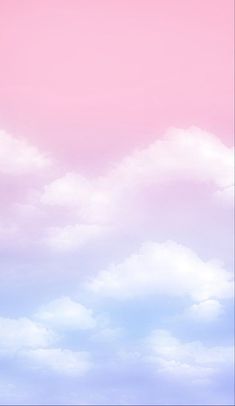 an airplane is flying in the sky with white clouds and pink hues on it