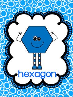 a blue and white hexagon logo on a blue background with circles around it