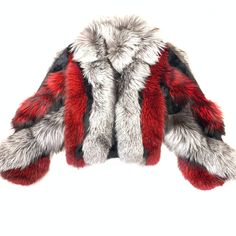 Material: FoxStyle: Fur CoatColor: Silver and Red Red Winter Fur Coat With Faux Fur Trim, Red Fur Coat With Faux Fur Trim For Winter, Winter Red Fur Coat With Faux Fur Trim, Red Fur Coat With Faux Fur Trim, Red Faux Fur Coat For Fall, Red Fur Coat With Faux Fur Trim For Fall, Elegant Red Fur Coat For Winter, Red Faux Fur Coat, Red Fur Coat