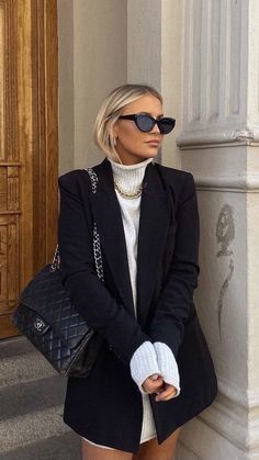 Chique Outfits, Looks Street Style, Looks Black, Blazer Outfits, Autumn Outfit, Outfit Inspo Fall