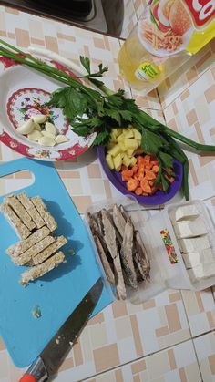 the food is prepared and ready to be eaten on the table for lunches or desserts