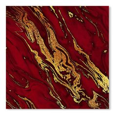 a red and gold marbled surface that looks like it has been painted