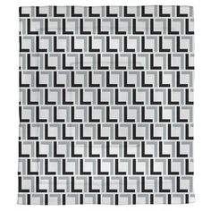 a black and white checkered blanket on a white background