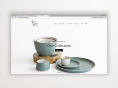 an image of a website page with cups and saucers